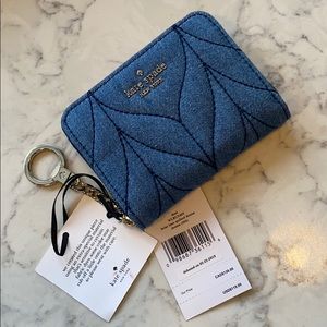 NWT Kate Spade briar lane quirked denim wallet.